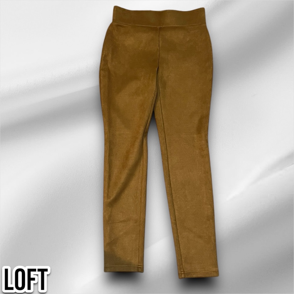 LOFT Women's Camel Brown Faux Suede Leggings XS